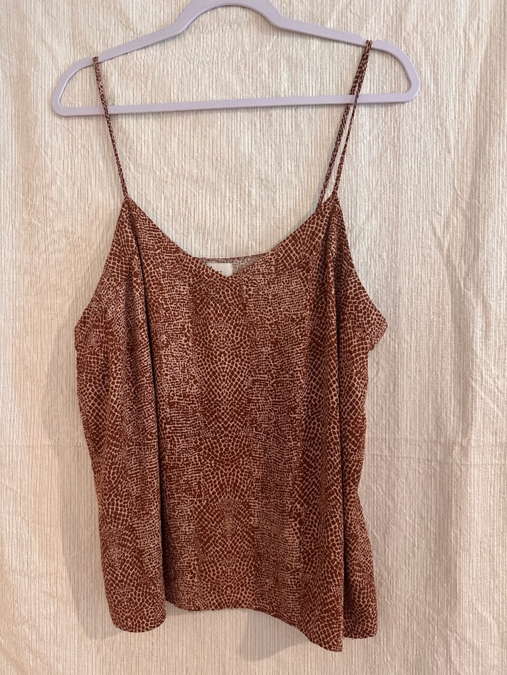 A New Day XL Brown Reptile Print Adjustable Strap Cami